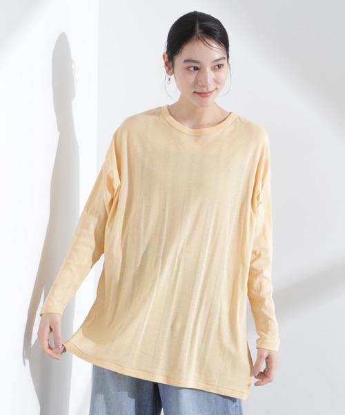 NANO universe(ナノユニバース)の「Robert P. Miller/Light Prib Crew L/S tee(Tシャツ/カットソー・レディース・オフホワイト/オレンジ系その他2・FREE)」の11枚目の写真