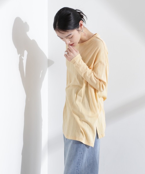 NANO universe(ナノユニバース)の「Robert P. Miller/Light Prib Crew L/S tee(Tシャツ/カットソー・レディース・オフホワイト/オレンジ系その他2・FREE)」の12枚目の写真
