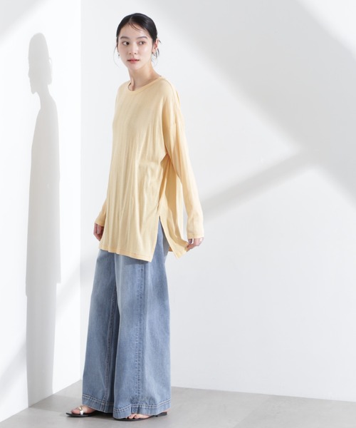 NANO universe(ナノユニバース)の「Robert P. Miller/Light Prib Crew L/S tee(Tシャツ/カットソー・レディース・オフホワイト/オレンジ系その他2・FREE)」の14枚目の写真