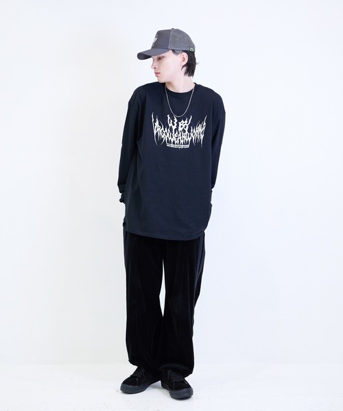 [W] by VIRGOwearworks（ダブリューバイヴァルゴウェアーワークス）の「Metal Logo LSPT（Tシャツ/カットソー・メンズ・ブラック/ホワイト・MEDIUM/LARGE/X-LARGE/XX-LARGE）」の8枚目の写真