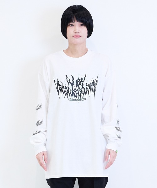 [W] by VIRGOwearworks（ダブリューバイヴァルゴウェアーワークス）の「Metal Logo LSPT（Tシャツ/カットソー・メンズ・ブラック/ホワイト・MEDIUM/LARGE/X-LARGE/XX-LARGE）」の20枚目の写真