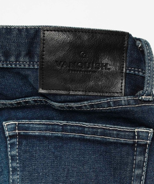 VANQUISH（ヴァンキッシュ）の「VANQUISH / ヴァンキッシュ ウォッシング スキニー デニムパンツ（デニムパンツ・メンズ・ダークインディゴブルー・32inch/30inch/28inch/34inch）」の8枚目の写真