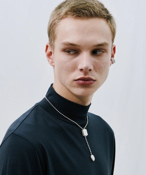 HERGO（ハーゴ）の「NP:HERGO SQUARE CLIP PEARL NECKLACE（ネックレス・メンズ・シルバー・FREE）」の2枚目の写真