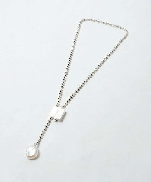 HERGO（ハーゴ）の「NP:HERGO SQUARE CLIP PEARL NECKLACE（ネックレス・メンズ・シルバー・FREE）」の4枚目の写真