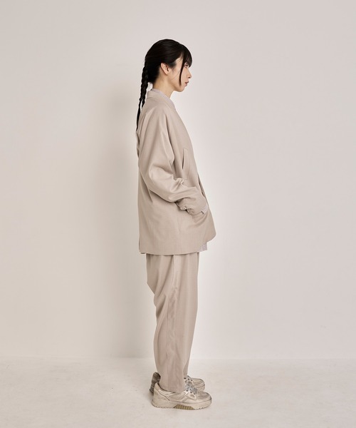 Nora Lily(ノラリリー)の「【Nora Lily】Shadow Stripe Design Jacket(テーラードジャケット・メンズ・ライトベージュ/グレー/ネイビー・FREE)」の22枚目の写真
