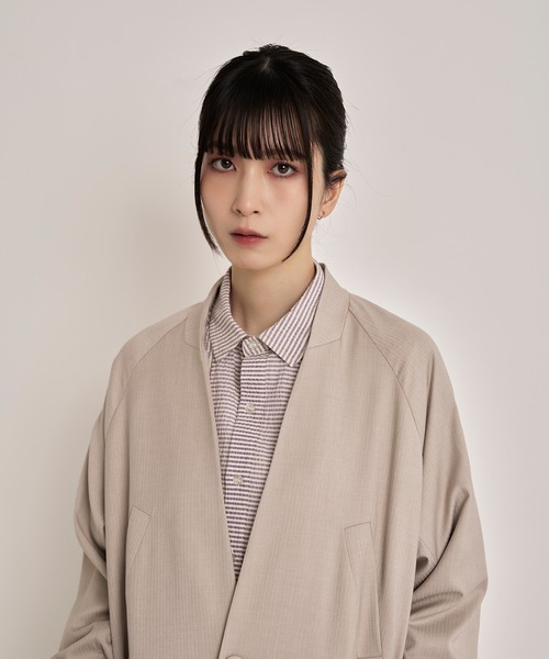 Nora Lily(ノラリリー)の「【Nora Lily】Shadow Stripe Design Jacket(テーラードジャケット・メンズ・ライトベージュ/グレー/ネイビー・FREE)」の17枚目の写真