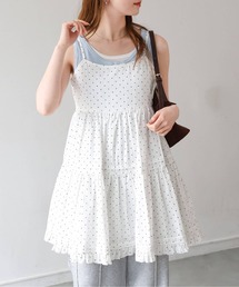tiptop（ティップトップ）の「【2026SS新色登場】フリルキャミミニワンピース（チュニック）」