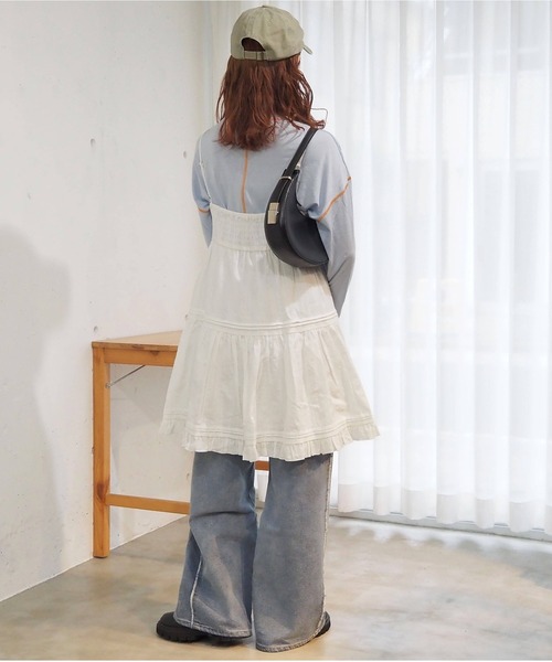 B7070■ヨーコドール フリル ドレープ 半袖 ワンピース 36 美品 YOKO CHAN ヨーコチャン フリル ワンピース 36 ドレス 変形