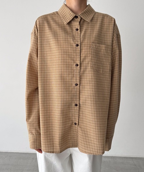 CANAL JEAN（キャナルジーン）の「El mar　チェックオーバーシャツ（シャツ/ブラウス・レディース・ブラック/イエロー・ONE SIZE）」の10枚目の写真