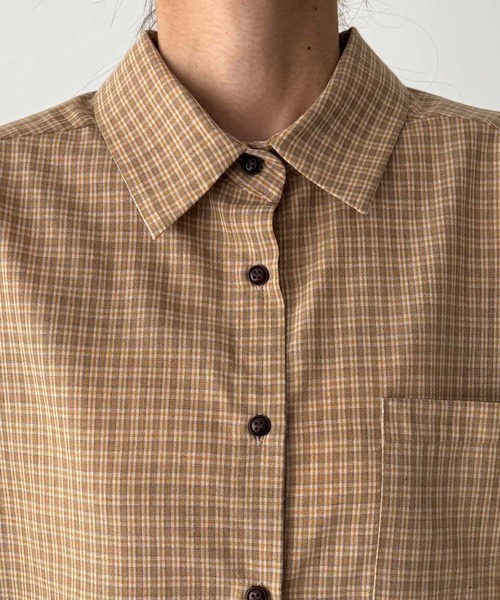 CANAL JEAN（キャナルジーン）の「El mar　チェックオーバーシャツ（シャツ/ブラウス・レディース・ブラック/イエロー・ONE SIZE）」の13枚目の写真