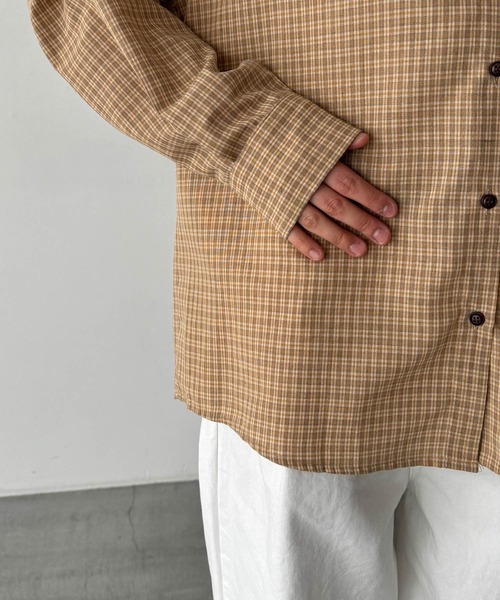 CANAL JEAN（キャナルジーン）の「El mar　チェックオーバーシャツ（シャツ/ブラウス・レディース・ブラック/イエロー・ONE SIZE）」の15枚目の写真