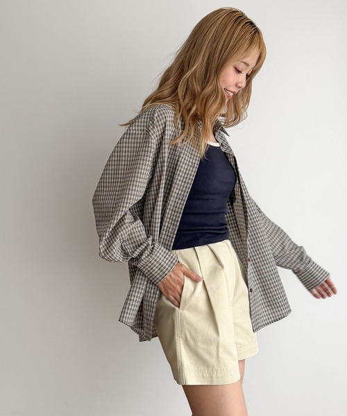 CANAL JEAN（キャナルジーン）の「El mar　チェックオーバーシャツ（シャツ/ブラウス・レディース・ブラック/イエロー・ONE SIZE）」の17枚目の写真