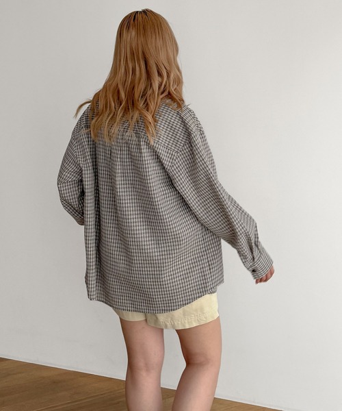 CANAL JEAN（キャナルジーン）の「El mar　チェックオーバーシャツ（シャツ/ブラウス・レディース・ブラック/イエロー・ONE SIZE）」の18枚目の写真