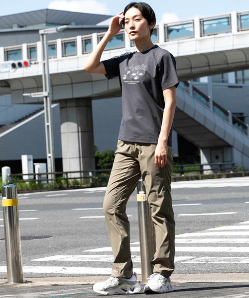 phenix outdoor(フェニックスアウトドア)の「phenix OUTDOOR(フェニックスアウトドア) レディース アウトドアロゴ 半袖Tシャツ (吸水速乾 / 通気性)(Tシャツ/カットソー・レディース・チャコールグレー/オフホワイト/ライトブルー・M/XL/L/S)」の11枚目の写真