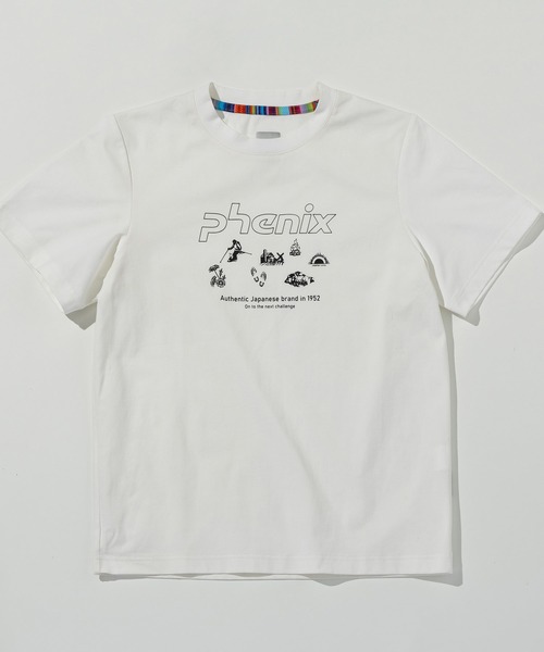 phenix outdoor(フェニックスアウトドア)の「phenix OUTDOOR(フェニックスアウトドア) レディース アウトドアロゴ 半袖Tシャツ (吸水速乾 / 通気性)(Tシャツ/カットソー・レディース・チャコールグレー/オフホワイト/ライトブルー・M/XL/L/S)」の10枚目の写真