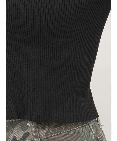 EVRIS（エヴリス）の「フロントジップオフショルニットトップス（ニット/セーター・レディース・ブルー/グレー/ブラック/ホワイト・FREE）」の15枚目の写真