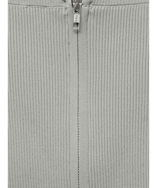 EVRIS（エヴリス）の「フロントジップオフショルニットトップス（ニット/セーター・レディース・ブルー/グレー/ブラック/ホワイト・FREE）」の11枚目の写真