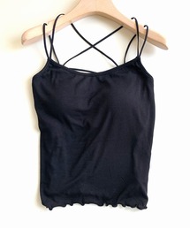 Q | カップ付きバッククロスキャミ(キャミソール)