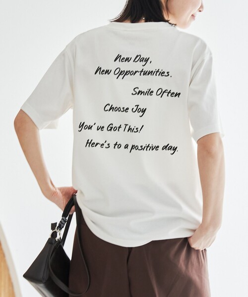 coen(コーエン)の「【UVカット・接触冷感】WELLTECT USA ロゴプリントTシャツ(Tシャツ/カットソー・レディース・オフホワイト/その他2/その他1/ダークグレー・L/M)」の3枚目の写真