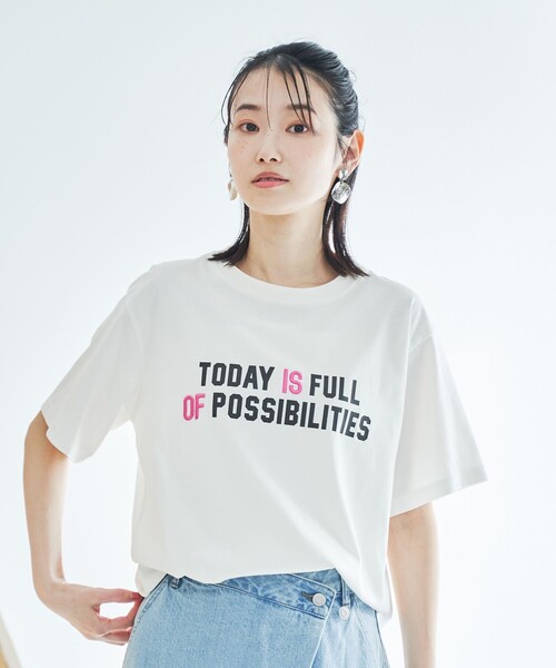 coen(コーエン)の「【UVカット・接触冷感】WELLTECT USA ロゴプリントTシャツ(Tシャツ/カットソー・レディース・オフホワイト/その他2/その他1/ダークグレー・L/M)」の5枚目の写真