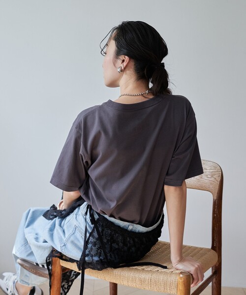 coen(コーエン)の「【UVカット・接触冷感】WELLTECT USA ロゴプリントTシャツ(Tシャツ/カットソー・レディース・オフホワイト/その他2/その他1/ダークグレー・L/M)」の12枚目の写真