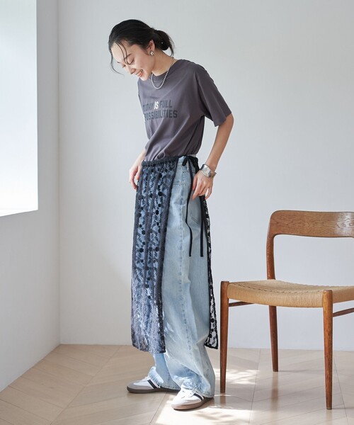 coen(コーエン)の「【UVカット・接触冷感】WELLTECT USA ロゴプリントTシャツ(Tシャツ/カットソー・レディース・オフホワイト/その他2/その他1/ダークグレー・L/M)」の14枚目の写真
