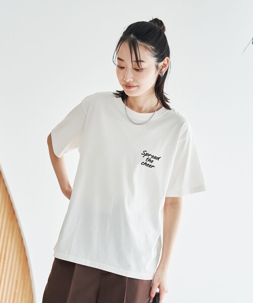 coen(コーエン)の「【UVカット・接触冷感】WELLTECT USA ロゴプリントTシャツ(Tシャツ/カットソー・レディース・オフホワイト/その他2/その他1/ダークグレー・L/M)」の16枚目の写真