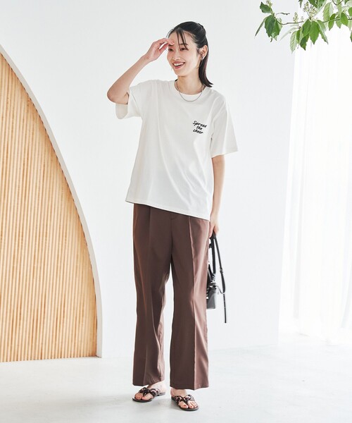 coen(コーエン)の「【UVカット・接触冷感】WELLTECT USA ロゴプリントTシャツ(Tシャツ/カットソー・レディース・オフホワイト/その他2/その他1/ダークグレー・L/M)」の20枚目の写真