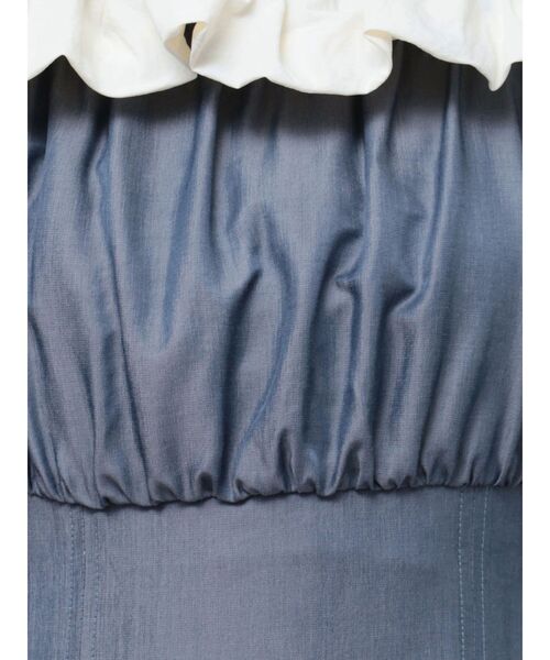 CALNAMUR（カルナムール）の「BALLOON OFF SHOULDER OP/バルーンオフショルダーワンピース（ワンピース・レディース・ブラック/ブルー・SMALL/MEDIUM）」の6枚目の写真