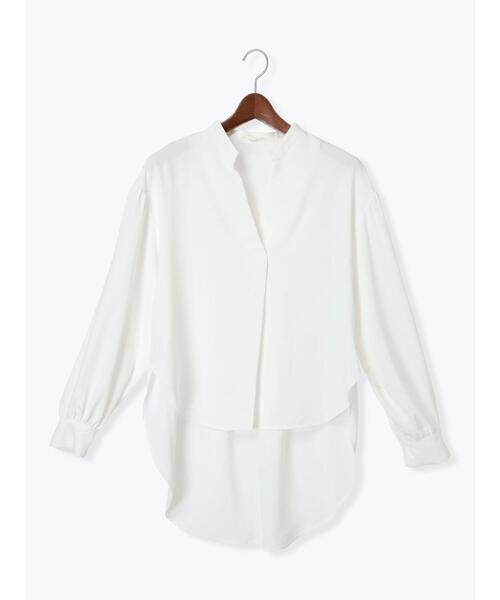 Te chichi（テチチ）の「スキッパードレープシャツ（シャツ/ブラウス・レディース・ネイビー/ブルー/オフホワイト・F）」の19枚目の写真