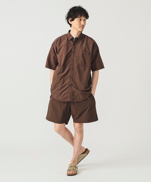 BEAMS（ビームス）の「【撥水】リラックスフィット アクティブ シャツ【セットアップ対応】（シャツ/ブラウス・メンズ・ネイビー/オリーブ/ブラウン・S/M/L/XL）」の4枚目の写真