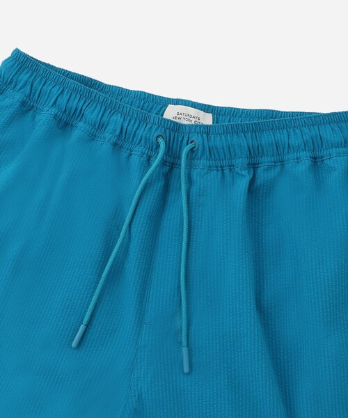 Saturdays NYC（サタデーズ ニューヨークシティ ）の「Timothy Seersucker Stripe Swim Short（水着・メンズ・グリーン/サックスブルー・XL/L/M/S/X-SMALL）」の13枚目の写真