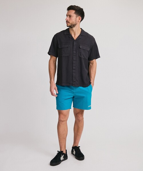 Saturdays NYC（サタデーズ ニューヨークシティ ）の「Timothy Seersucker Stripe Swim Short（水着・メンズ・グリーン/サックスブルー・XL/L/M/S/X-SMALL）」の18枚目の写真