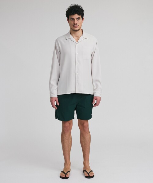 Saturdays NYC（サタデーズ ニューヨークシティ ）の「Timothy Seersucker Stripe Swim Short（水着・メンズ・グリーン/サックスブルー・XL/L/M/S/X-SMALL）」の15枚目の写真