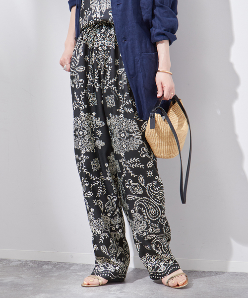 新品！25SS今季L'ESSAGE別注manipuriマニプリ プリントパンツ 別注》【MANIPURI/マニプリ】ロングパンツ（その他パンツ