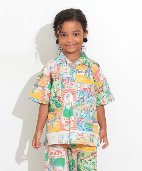 Ocean&Ground（オーシャン&グラウンド）の「ｱｲﾗﾝﾄﾞｼｬﾂ（シャツ/ブラウス・キッズ・ベージュ/マルチ・110/120/130/140/90/100）」の2枚目の写真