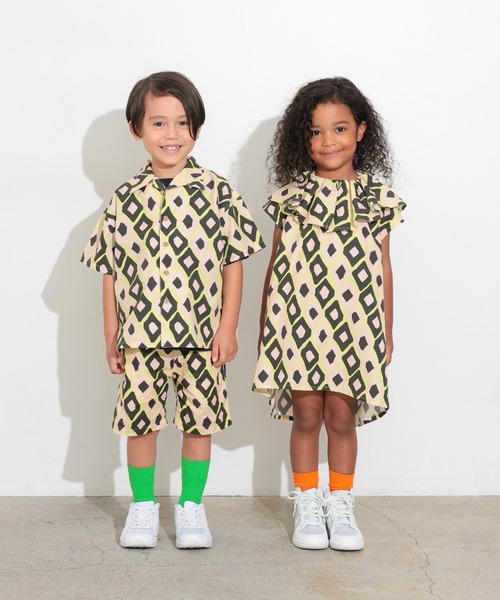 Ocean&Ground（オーシャン&グラウンド）の「ｱｲﾗﾝﾄﾞｼｬﾂ（シャツ/ブラウス・キッズ・ベージュ/マルチ・110/120/130/140/90/100）」の19枚目の写真