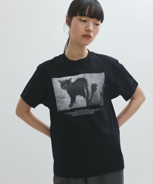 トップス JANE SMITH nicola kloosterman nine lives JANE SMITH / NICOLA KLOOSTERMAN NINE LIVES S/S T-SHIRT (Black)