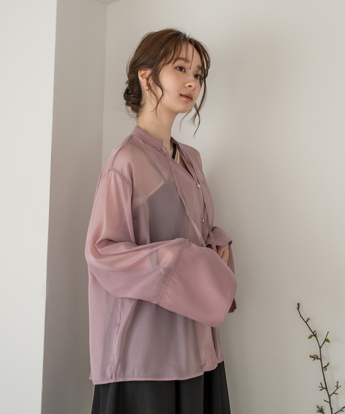 sheer shirt / シアーシャツ（シャツ/ブラウス）｜mideal（マイ