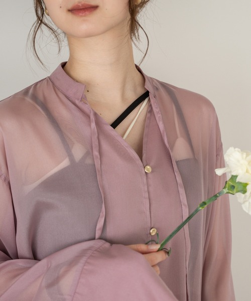 mideal（マイディール）の「sheer shirt / シアーシャツ（シャツ 