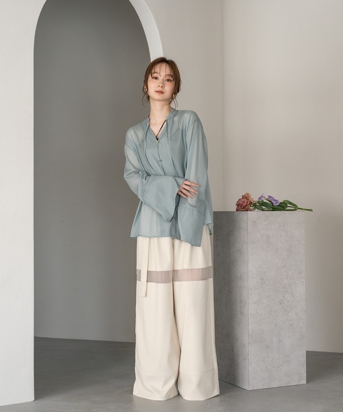 sheer shirt / シアーシャツ（シャツ/ブラウス）｜mideal（マイ