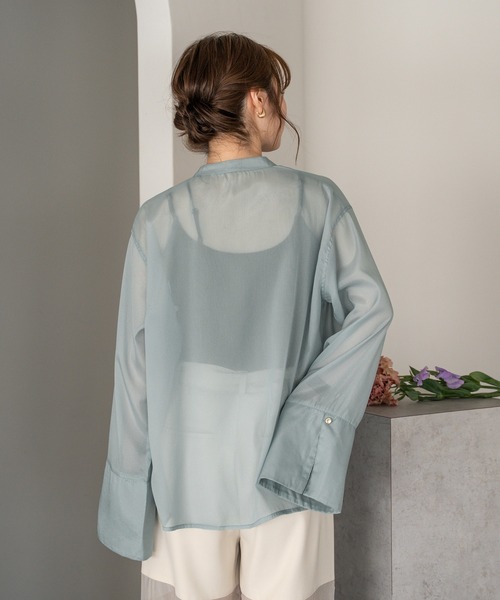 sheer shirt / シアーシャツ（シャツ/ブラウス）｜mideal（マイ