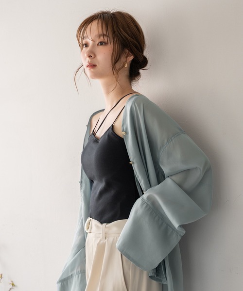 sheer shirt / シアーシャツ（シャツ/ブラウス）｜mideal（マイ