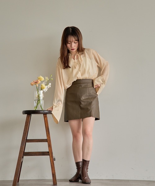 sheer shirt / シアーシャツ（シャツ/ブラウス）｜mideal（マイ