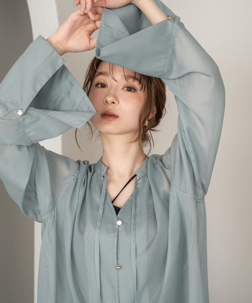 ブラウス シャツ Crys Printed Sheer L/S Shirt レディース メンズ トップス / シャツ・ブラウス 通販 | Sir online store / サー