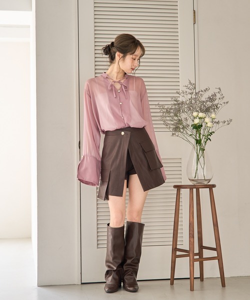 sheer shirt / シアーシャツ（シャツ/ブラウス）｜mideal（マイ