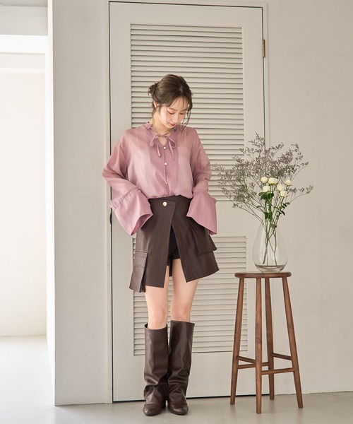 sheer shirt / シアーシャツ（シャツ/ブラウス）｜mideal（マイ