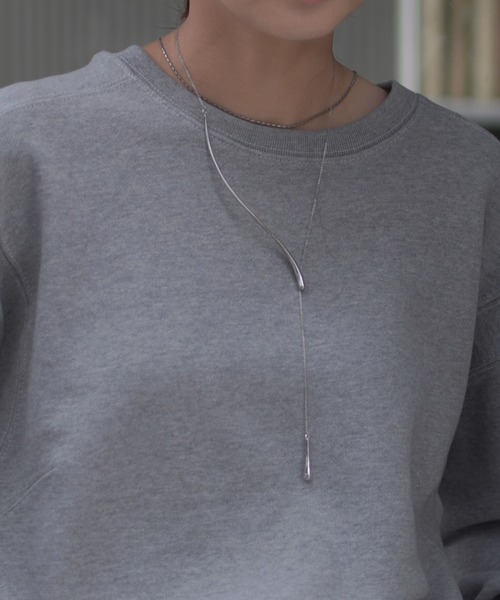 Marient(マリエント)の「Asymmetry Drop Necklace/アシンメトリードロップネックレス(ネックレス・レディース・シルバー/ゴールド・FREE)」の1枚目の写真