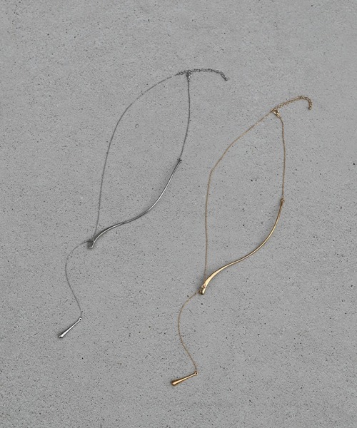 Marient(マリエント)の「Asymmetry Drop Necklace/アシンメトリードロップネックレス(ネックレス・レディース・シルバー/ゴールド・FREE)」の11枚目の写真