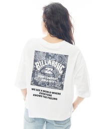 BILLABONG（ビラボン）の「BILLABONG レディース SQUARE LOGO LOOSE CROPPED TEE Tシャツ 【2025年春夏モデル】/ビラボンロゴバックプリントクルーネック半袖Tシャツ（Tシャツ/カットソー）」